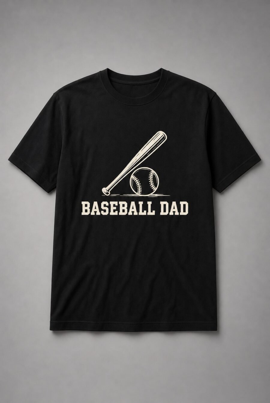 Baseball Dad Bat And Ball Unisex T-Shirt - Black