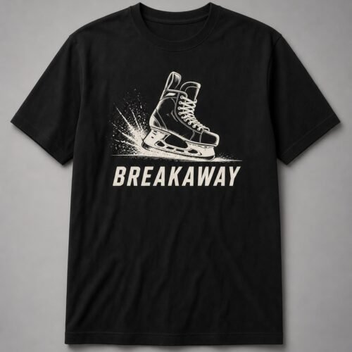 Breakaway Hockey Skate Unisex T-Shirt - Black