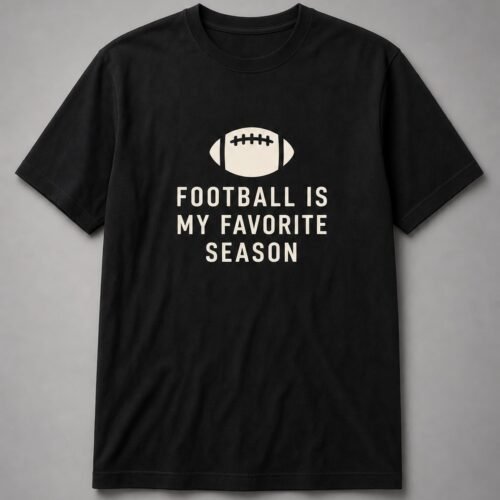 Football Is My Favorite Season Unisex T-Shirt - Black