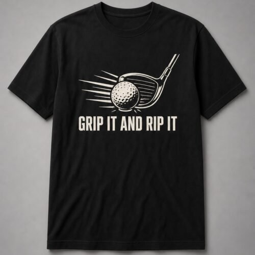 Grip It And Rip It Golf Driver Unisex T-Shirt - Black