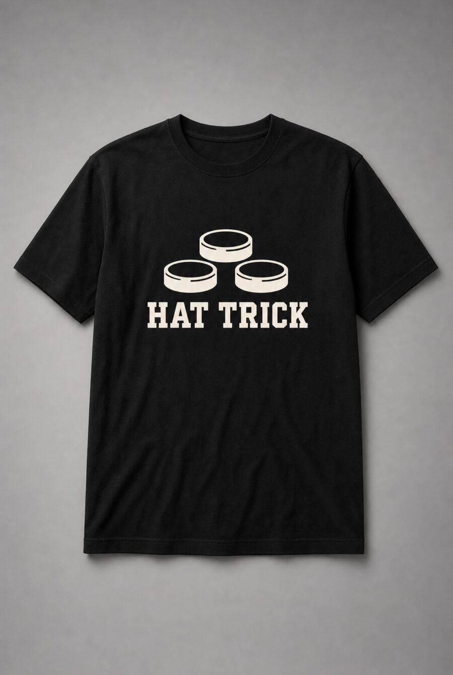 Hat Trick Hockey Pucks Unisex T-Shirt - Black