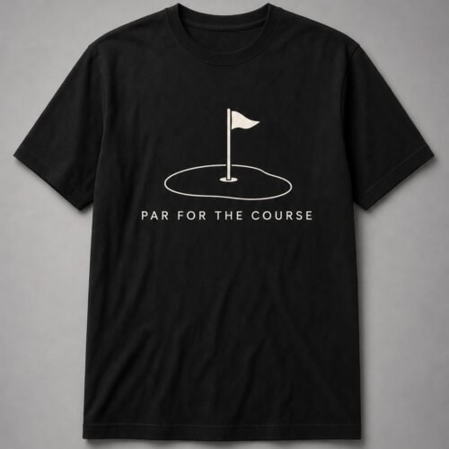 Par For The Course Golf Flag Unisex T-Shirt - Black