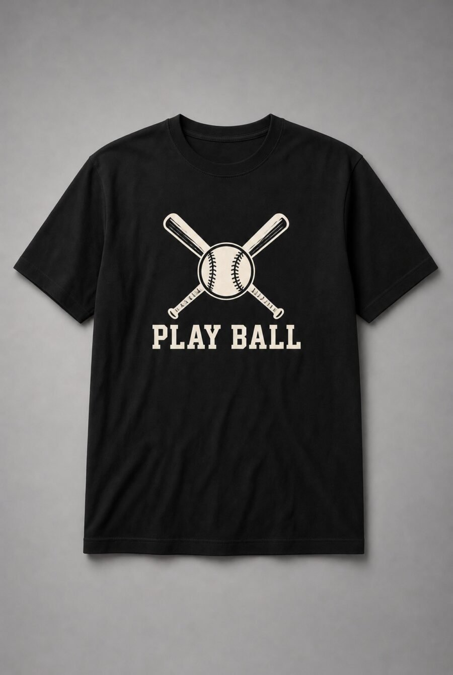 Play Ball Crossed Bats Unisex T-Shirt - Black